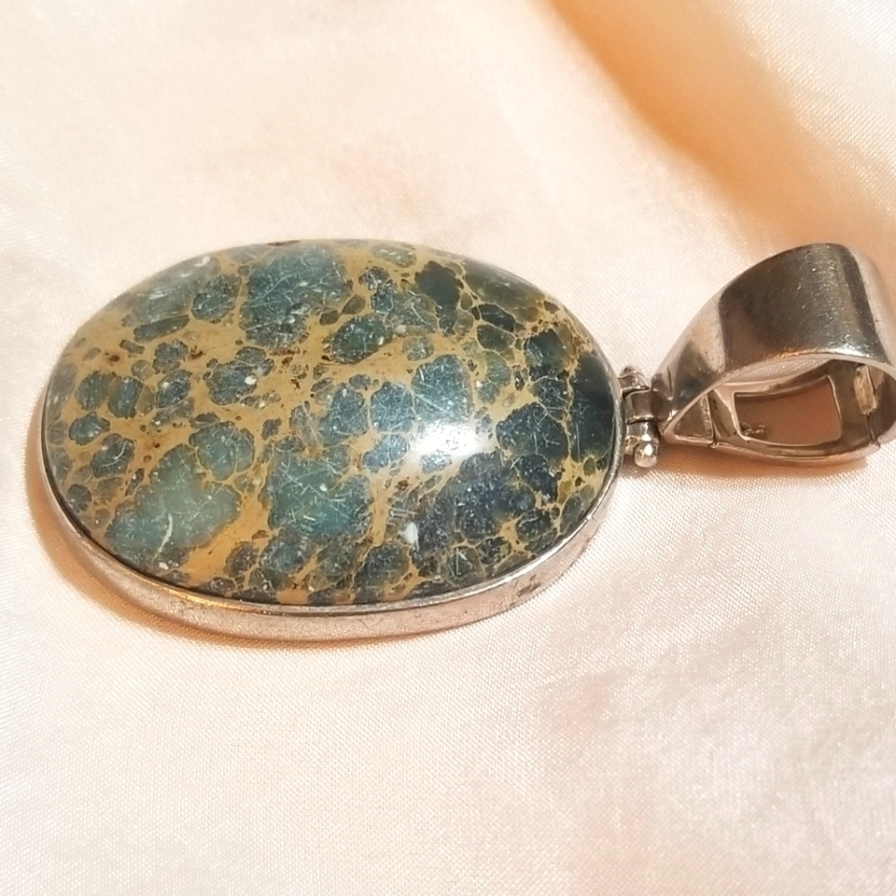ALUMA Ocean Jasper Sterling Enhancer Pendant - Picture 4 of 8